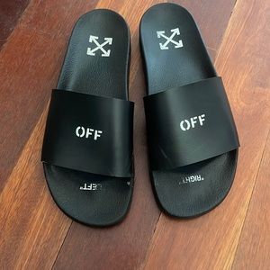 Off White unisex slides